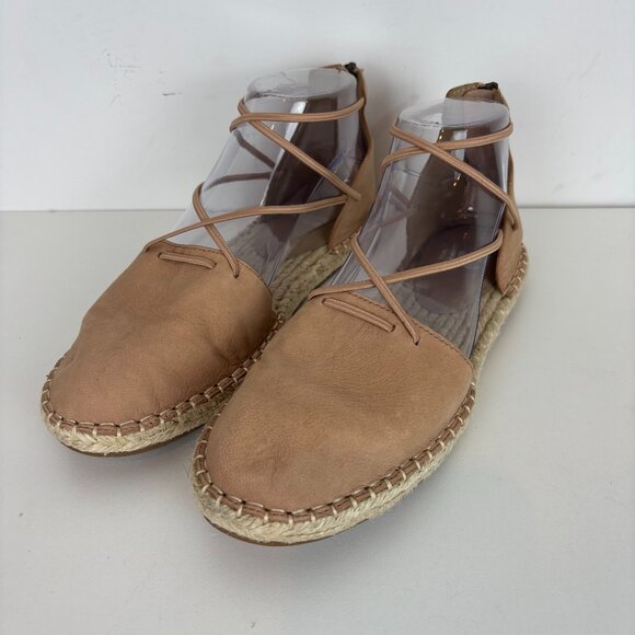 Eileen Fisher Flat Elastic Lace Up Espadrilles Size 7 New - Picture 1 of 12